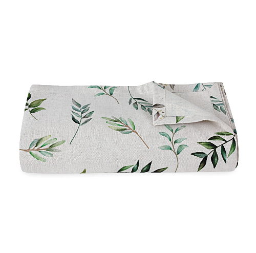 Forest Leaves Linen Tablecloth 0