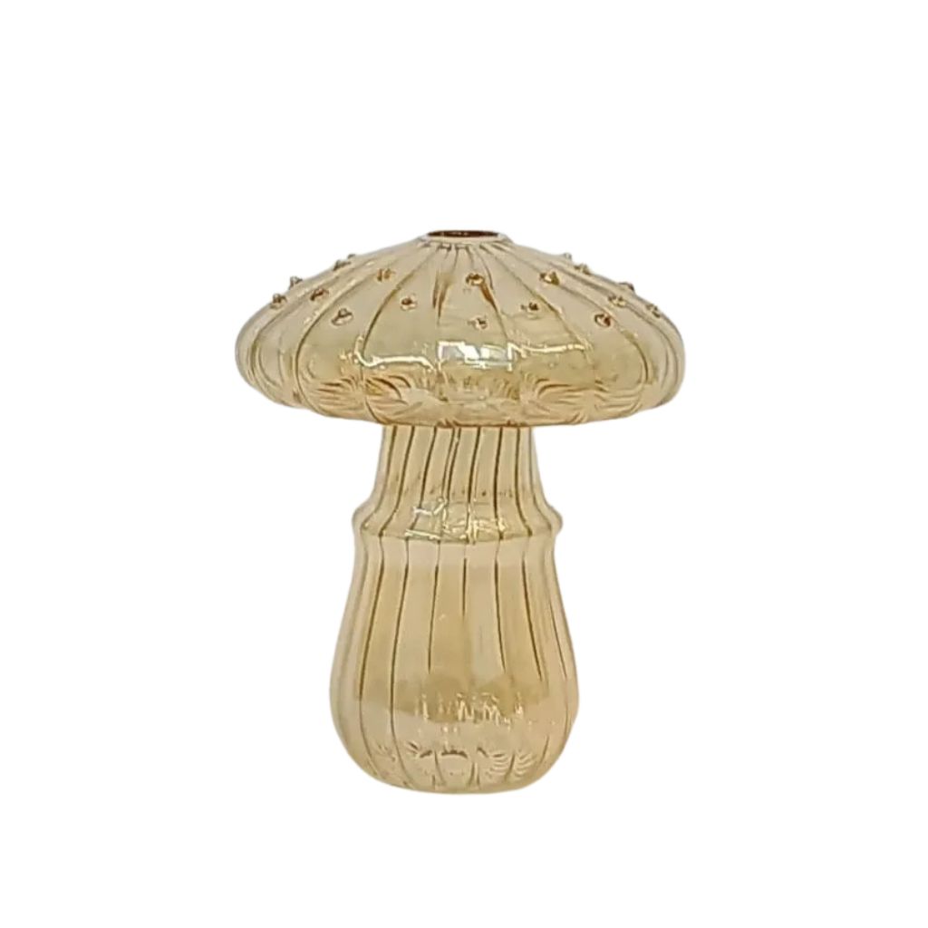Yellow Mushroom Decorative Vase