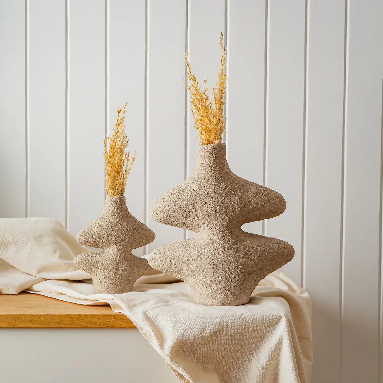 طقم مزهريات ساندستون مزدوج (قطعتان) 1