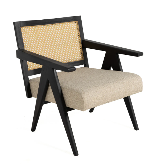 Kelly Cane Upholstered Armchair 0