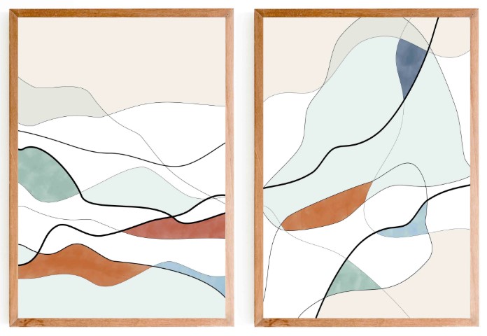 Wave Set of 2 Prints image