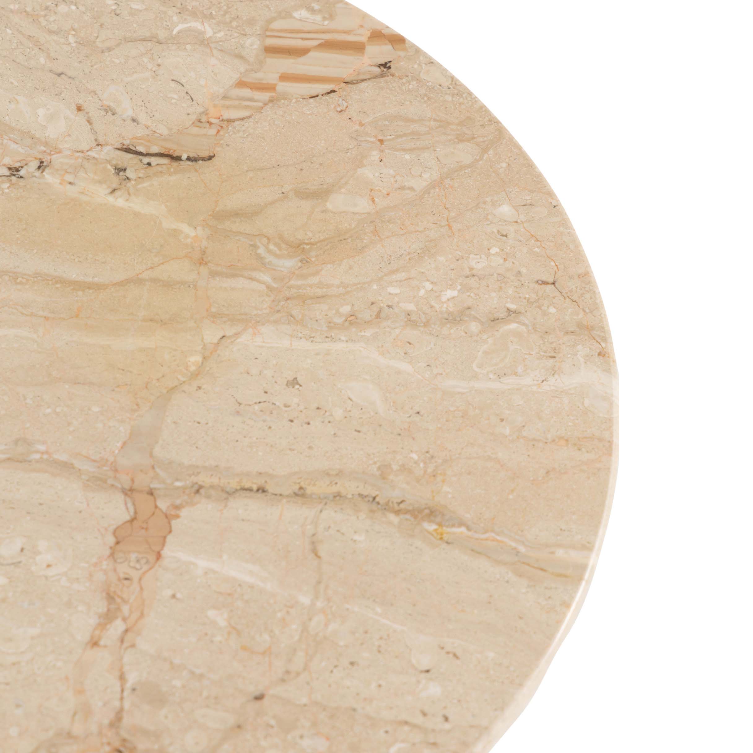 Corbin Side Table – Marble Top - Lacquered Wooden Base 2