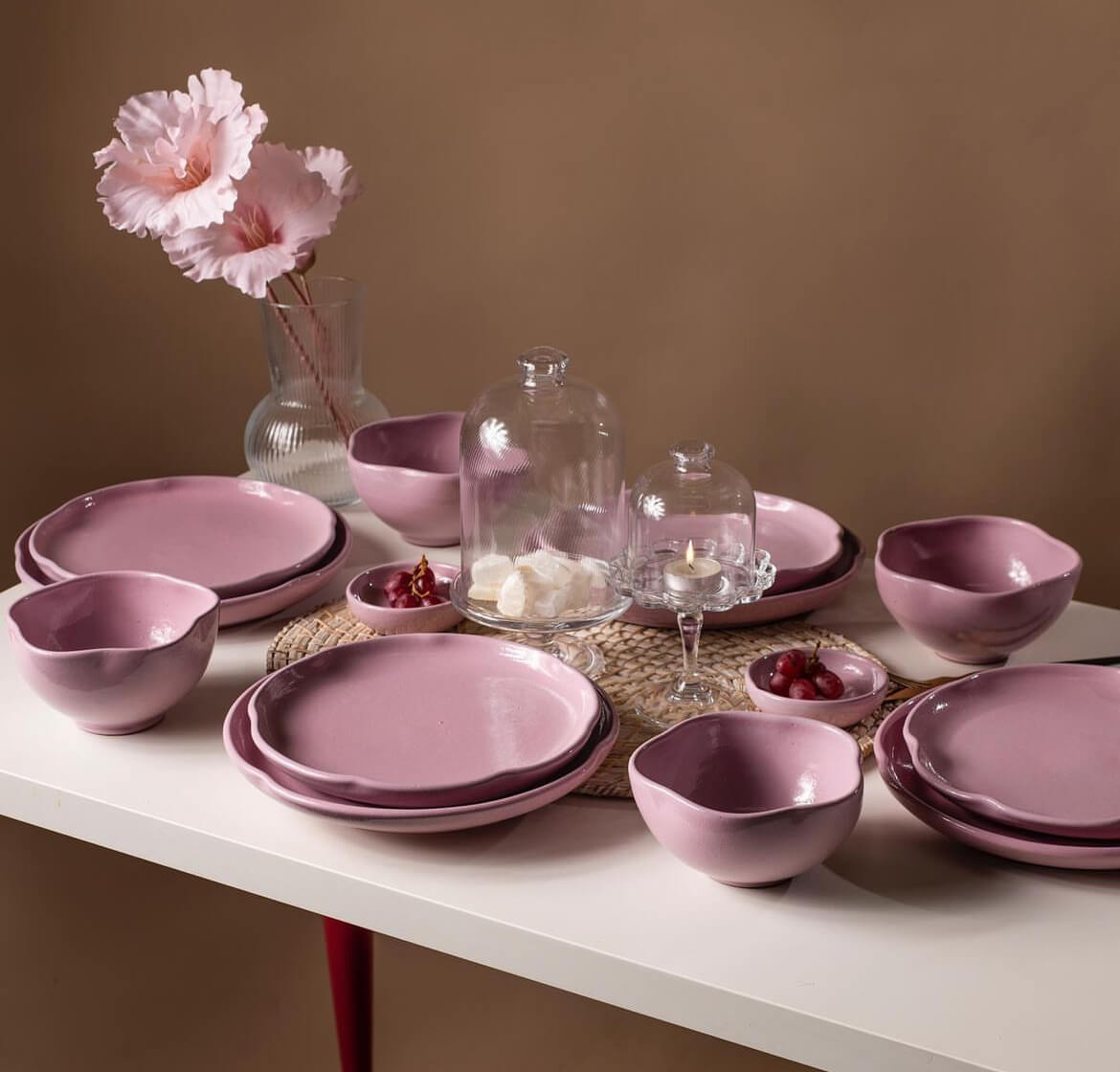 Pink Addiction Pottery Handmade Dining Set 0