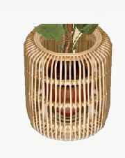 Cache Bamboo Plant Pot 0