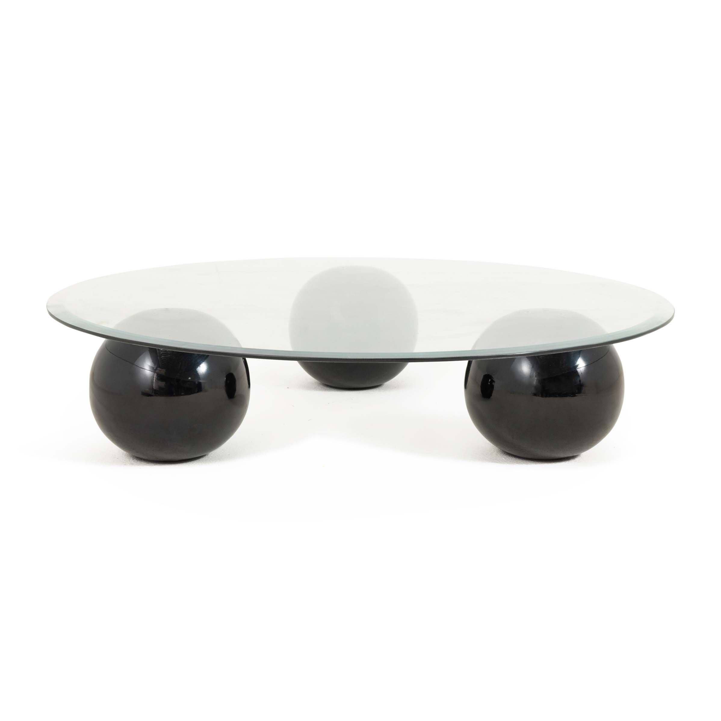 Bubbles Fiberglass Coffee Table With Glass Top 0