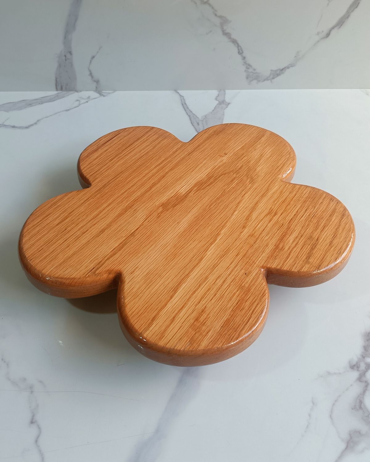 Hibiscus Cake Stand In Oak Wood & Natural Wood Finish 0