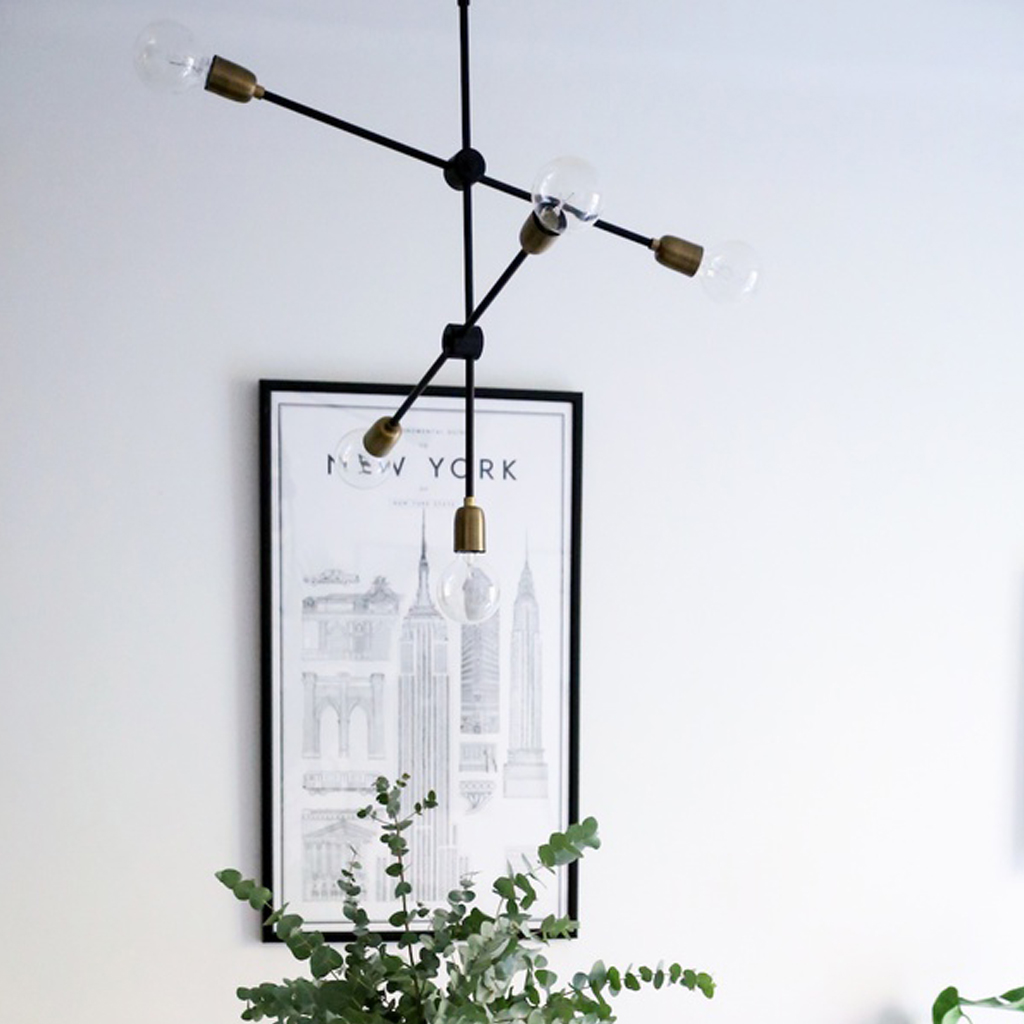 Kimberly Ceiling Lamp - Black & Gold - YLS.YL437 0
