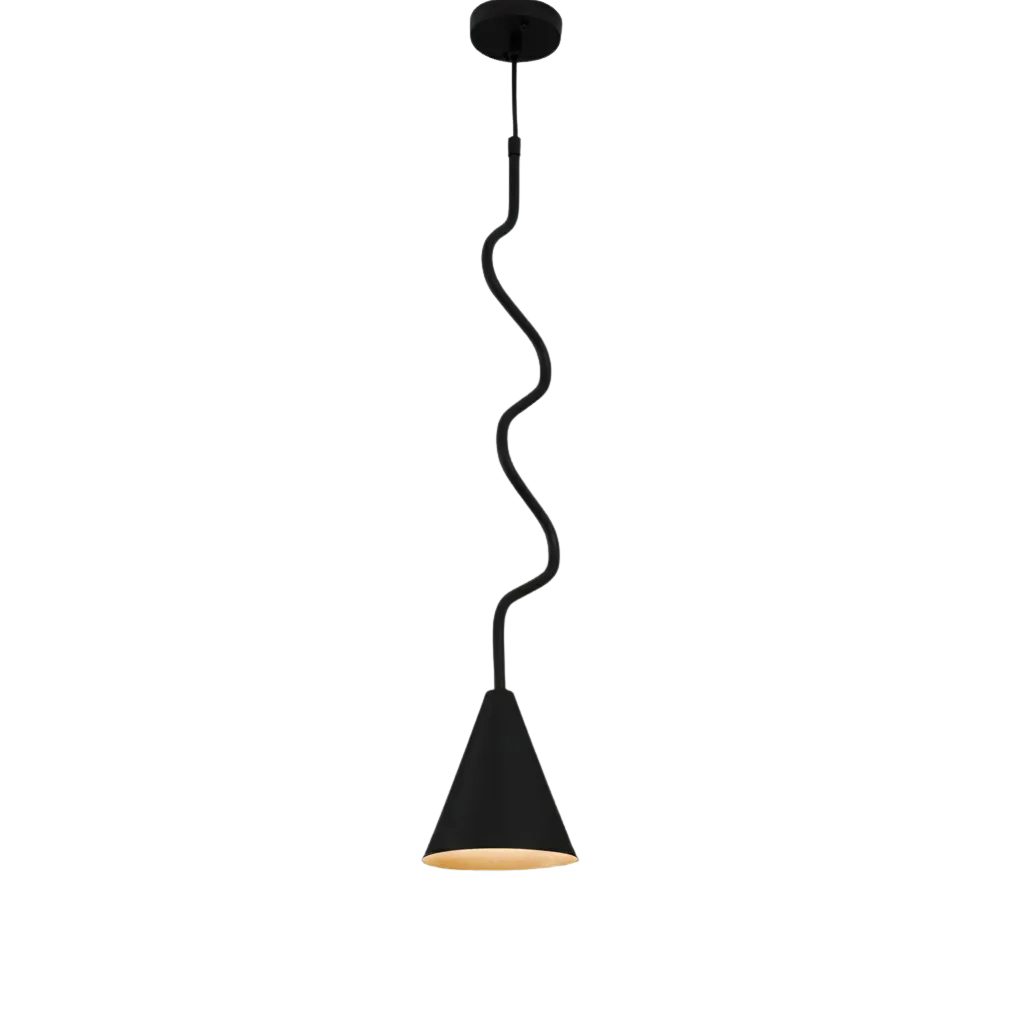 Sway Cone Black Single Pendant image