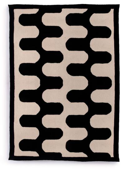 Luna in Black & White Tufted Rug 0