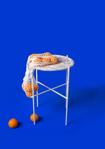 Milky Way Side Table - Removable Tray Top - Egg Shells Top 1