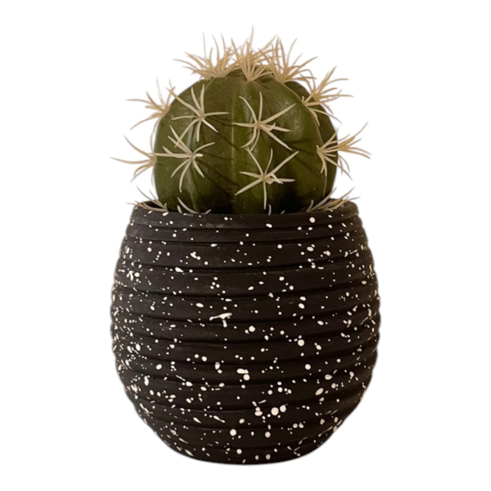 Artificial Ball Cactus with Terrazzo Pot