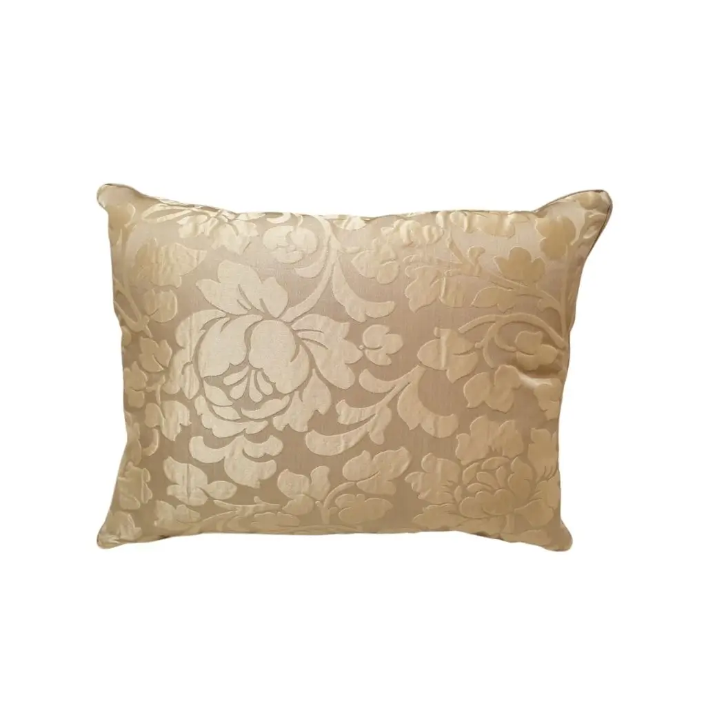 Florence Silk Rectangular Cushion – Light Gold 0