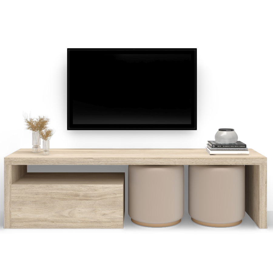Maze Functional TV Unit With Built-In Seating 3