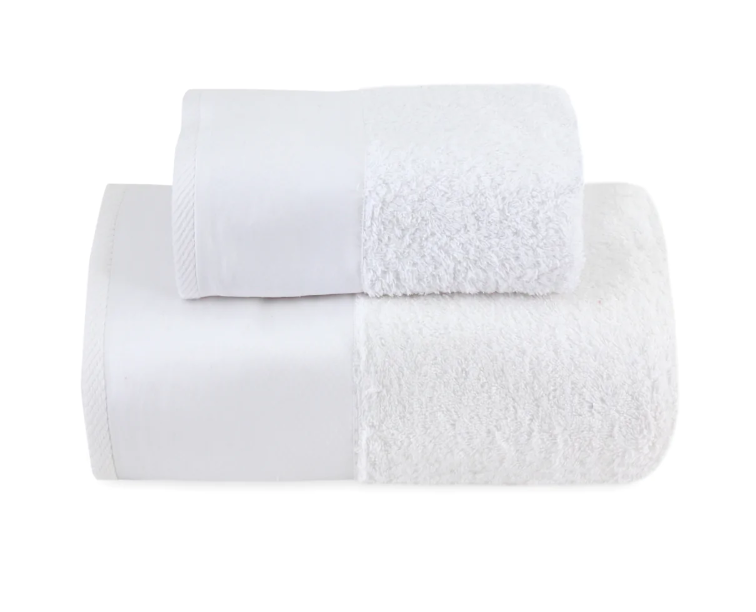 طقم فوط حمام ابيض سادة image