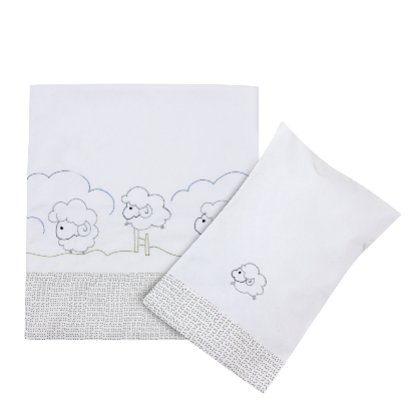 Sheep Baby Sheet Set (Grey)