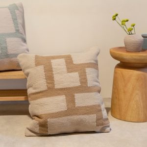 Beige Tetris Cushion 1