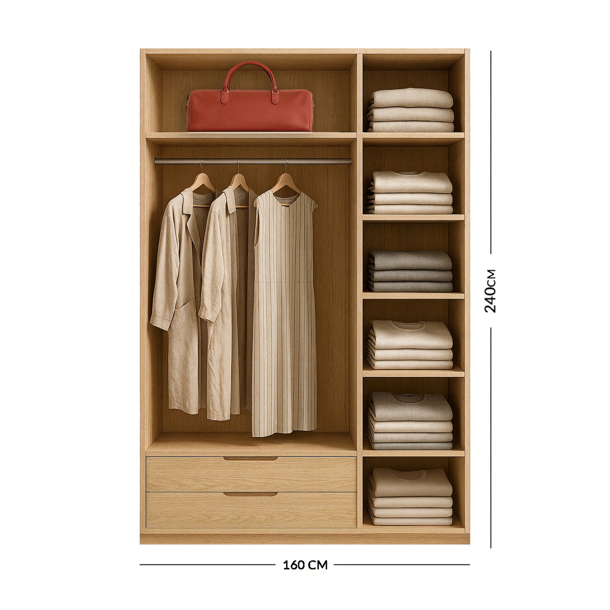 Oakline Hinged Wardrobe 4