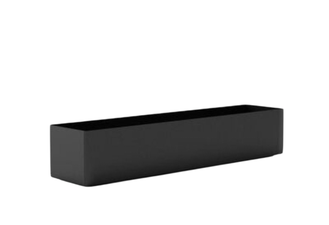 Black Rectangular Fiberglass Pot 0