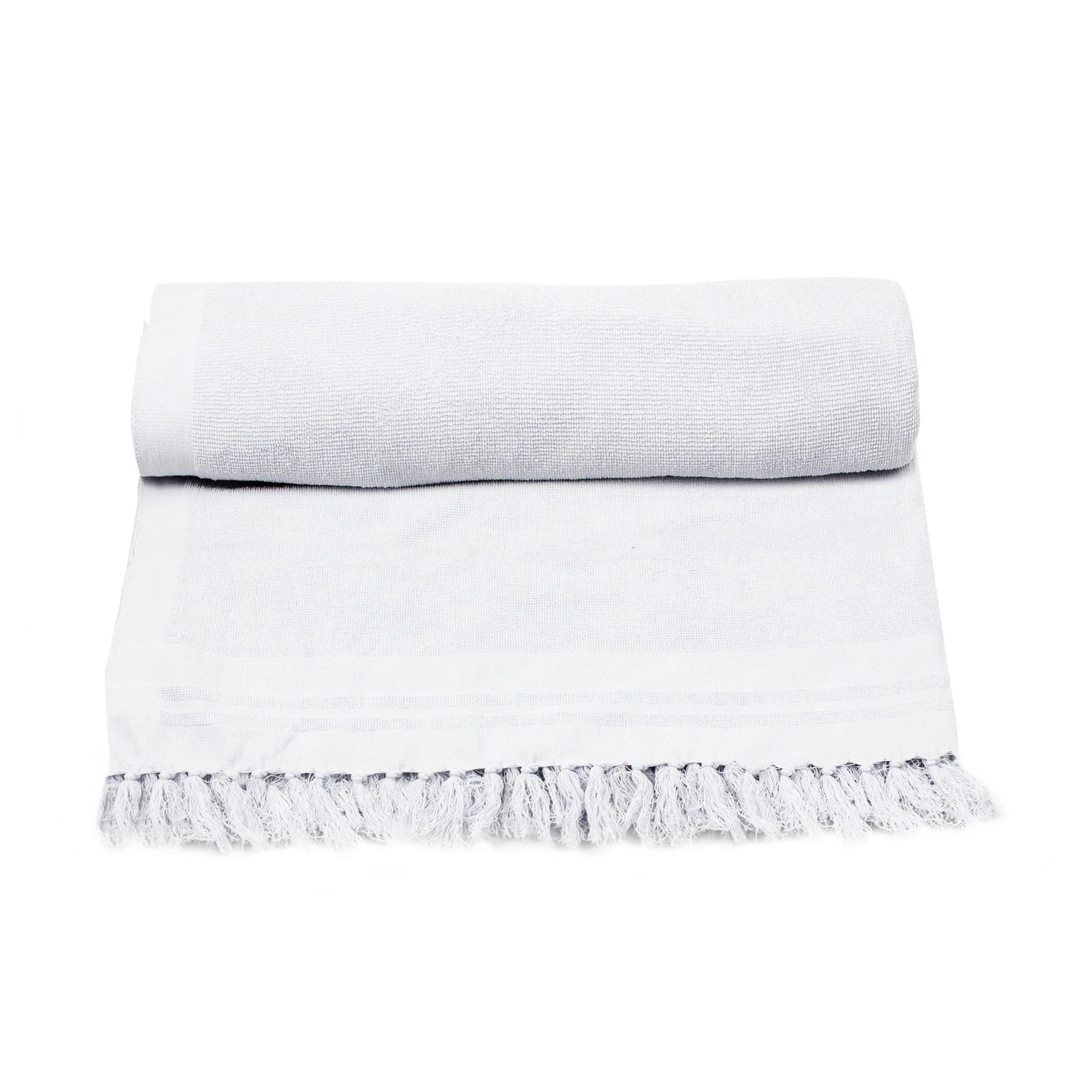 Plain White Beach Towel 0
