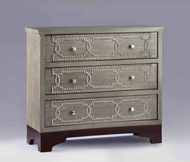 Pin Chest of Drawers - Studded With Elegant Pattern 0