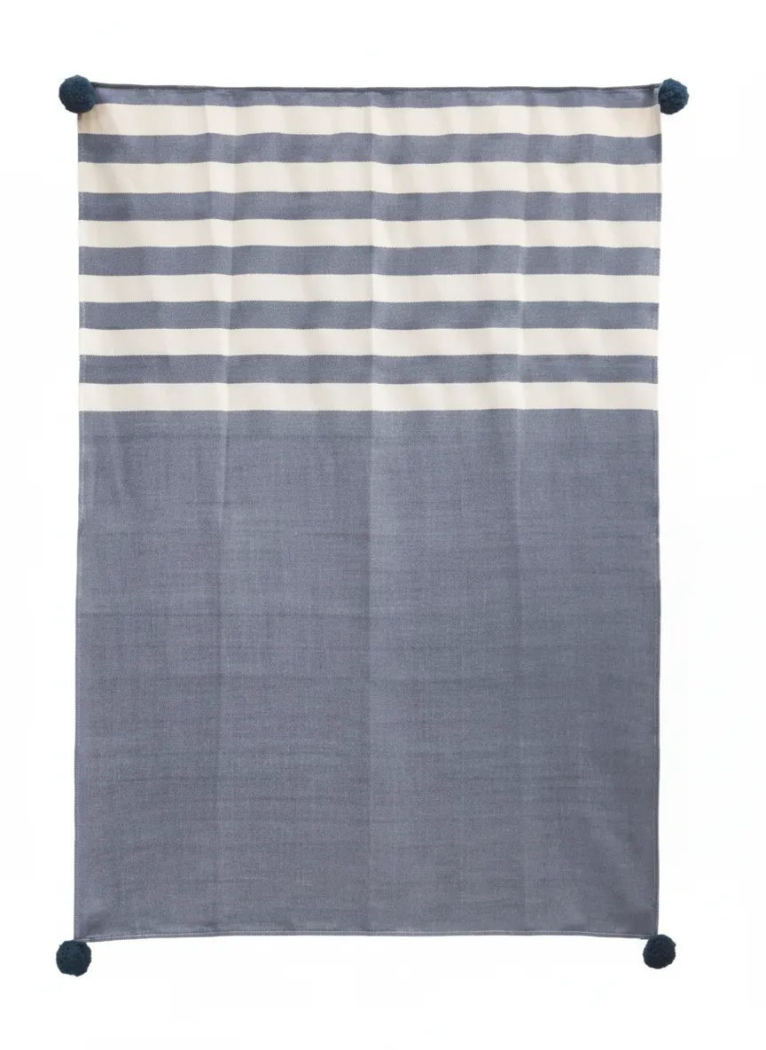 Navy Stripes Throw 0