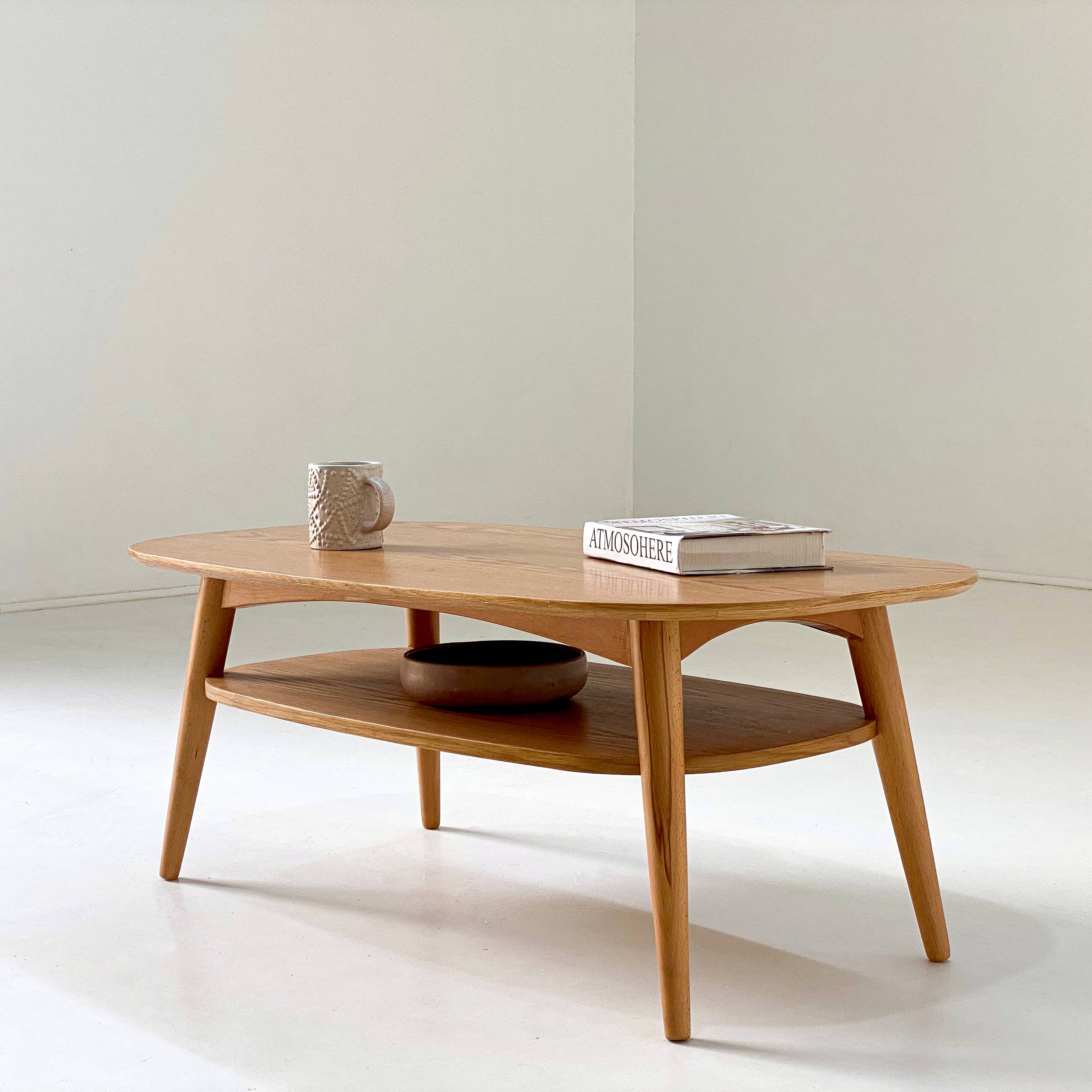 Oslo Coffee Table - 2 Levels - Beech Wood & Oak Veneer 1