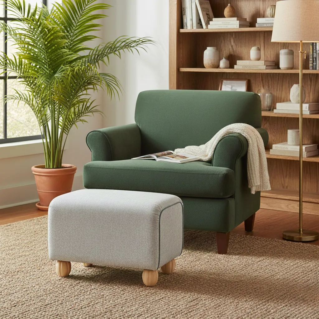 Cloud Beech Wood Footstool 1