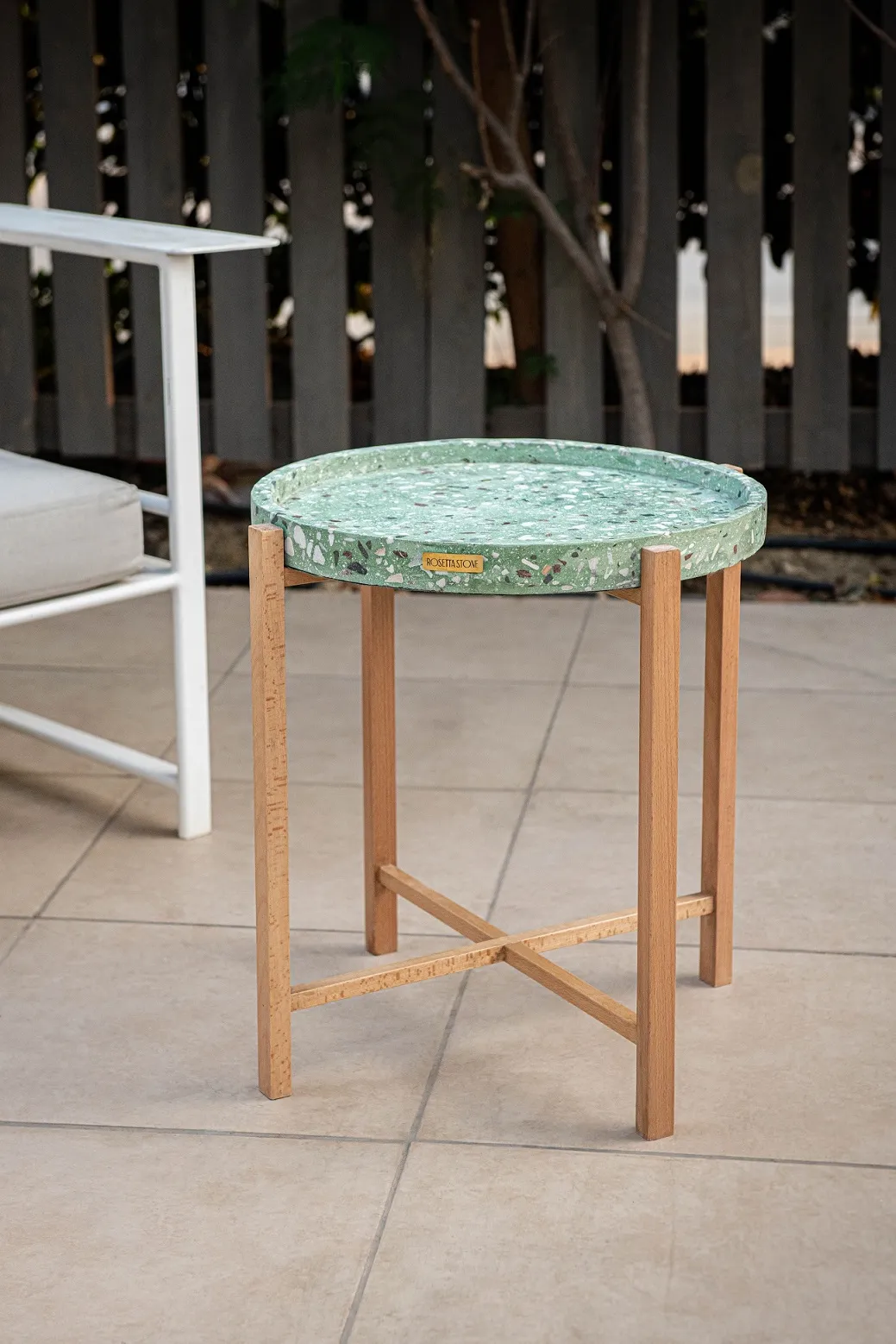 Anuk Terrazzo Side Table - ouch of Elegance with Recycled Stone 1