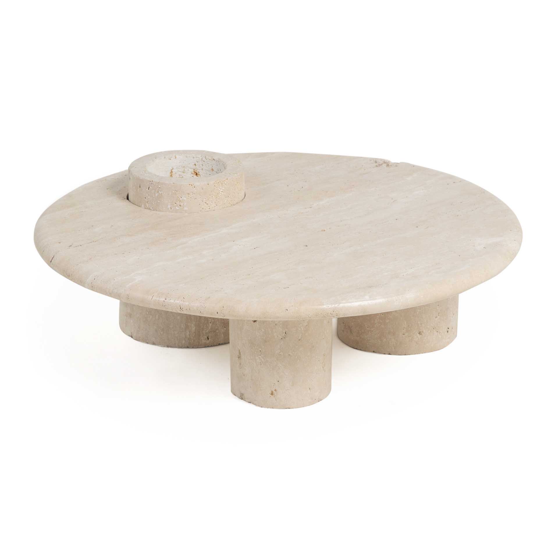 Cheru Travertine Coffee Table 0