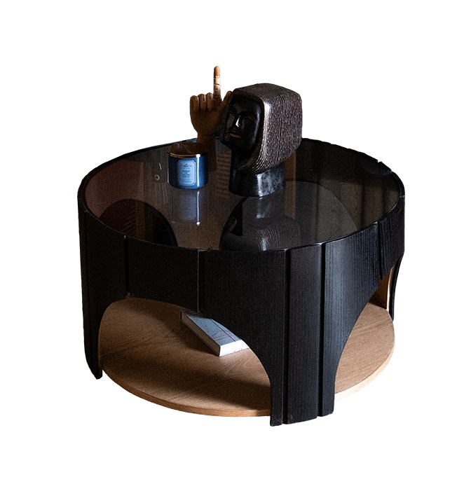 Nordica Olia Coffee Table - Glass Top - Round Design 0