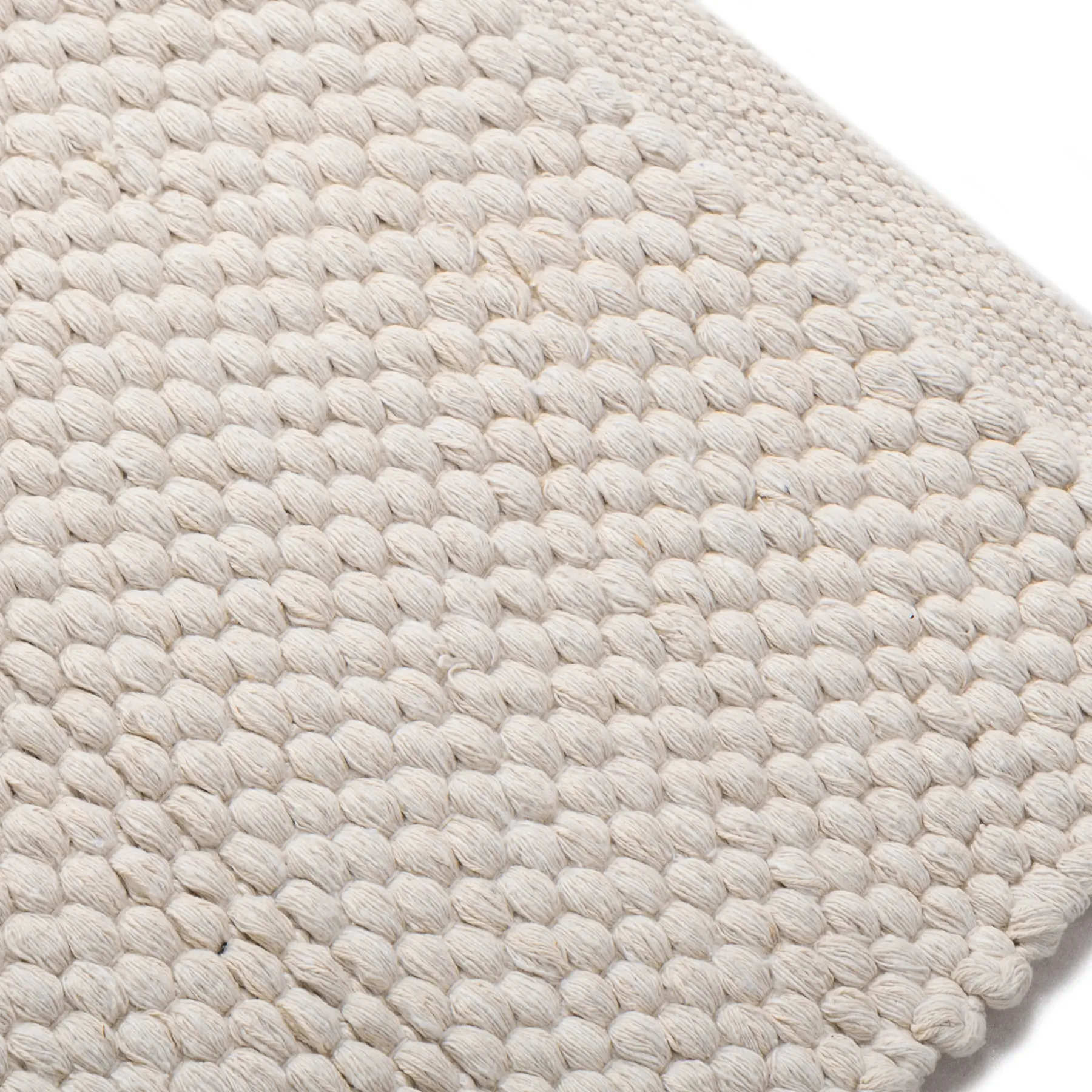 Handwoven Mini Pebble Texture Rug – Natural Wool Design 1