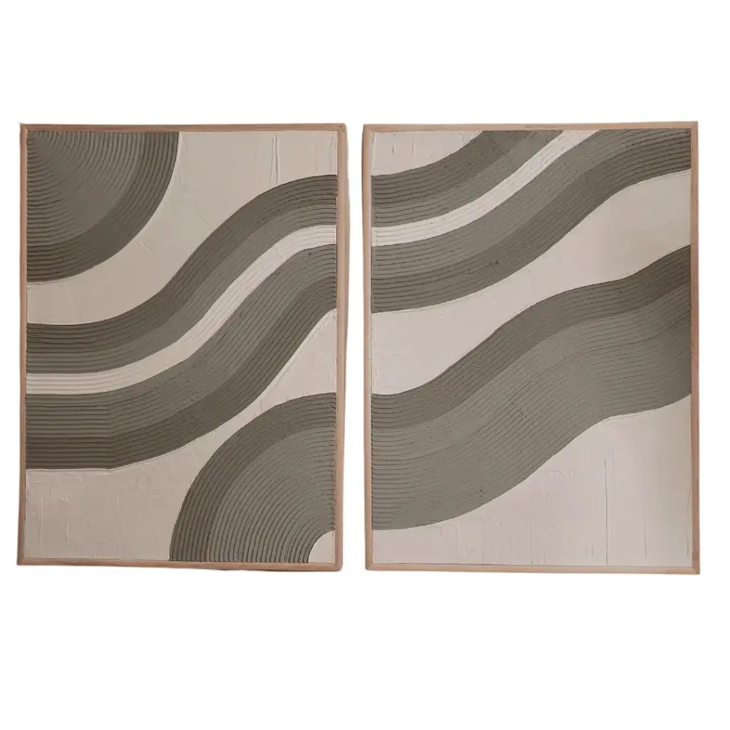 Happy Waves Textured Artwork 0