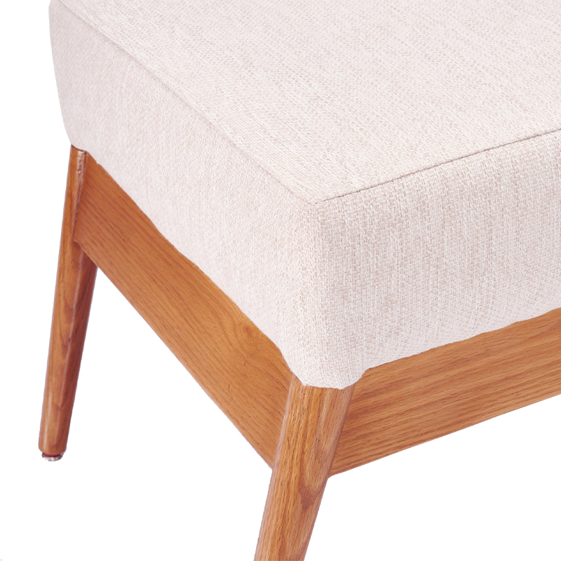 Amber Upholstered Bench With Elegant Wooden Frame 2
