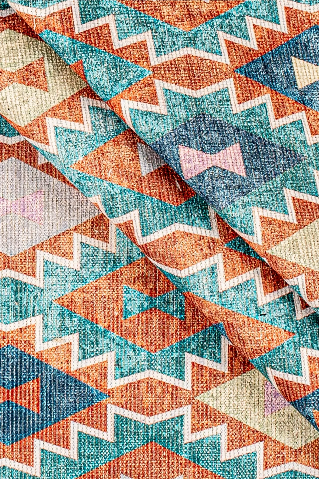 Badawi Digital Woven Rug With Tassels 1