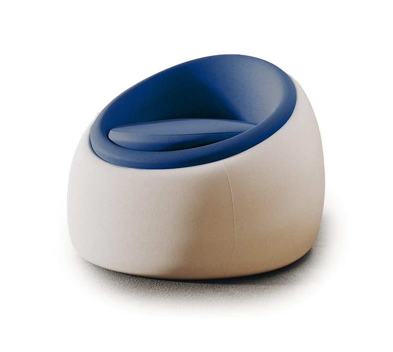 Nordica Cheesecake Chair Upholstered In Round Design 0