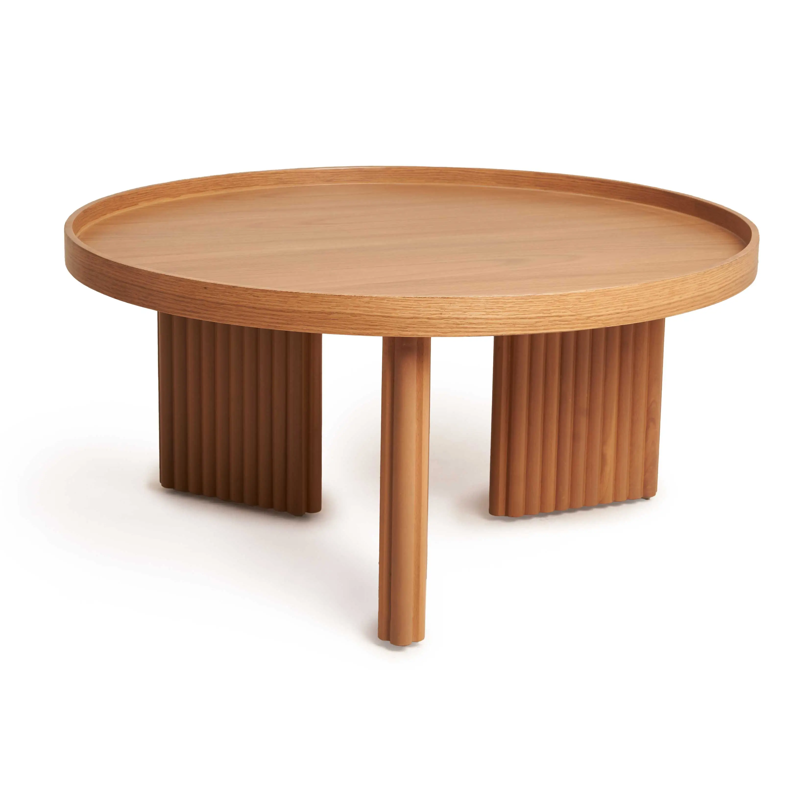 Arkan Round Coffee Table With Solid Beech Legs 0
