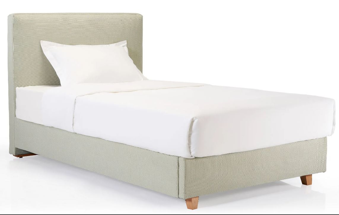 Lino Upholstered Bed With Beech Legs 0
