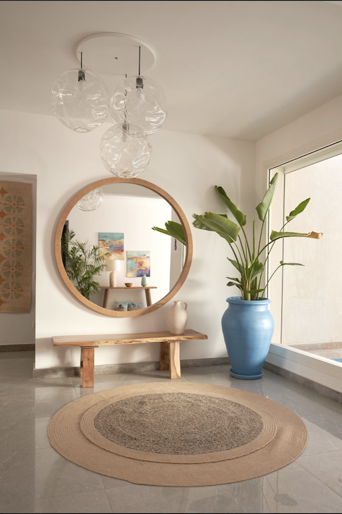 Ray Round Bamboo Wall Mirror 2