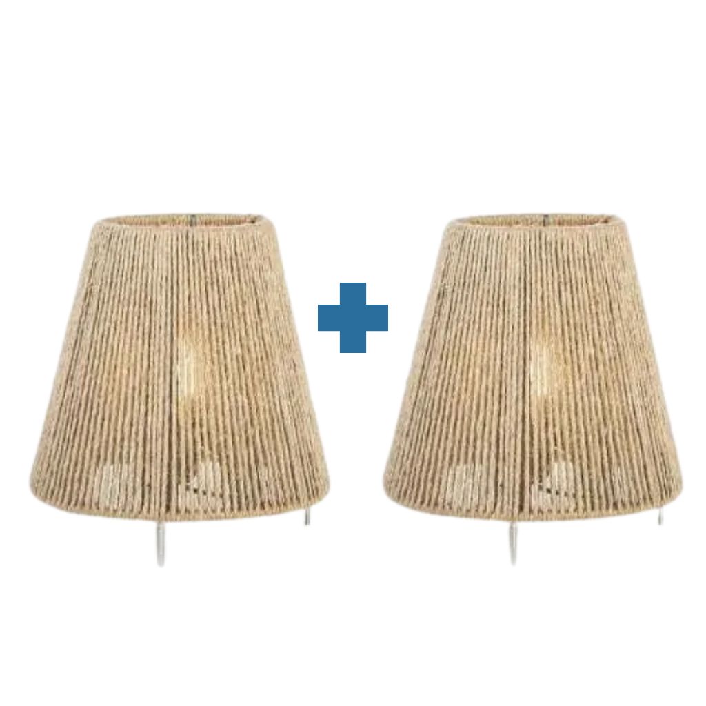 Boho Rope Table Lamps – Set of 2 - A119 0