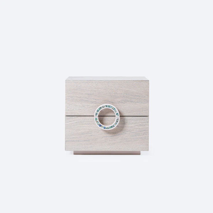 Rays Nightstand Beech Wood With 2 Drawers 0