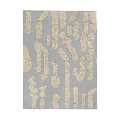Scribbles Hand-Woven Wool Rug with Cotton Base 0
