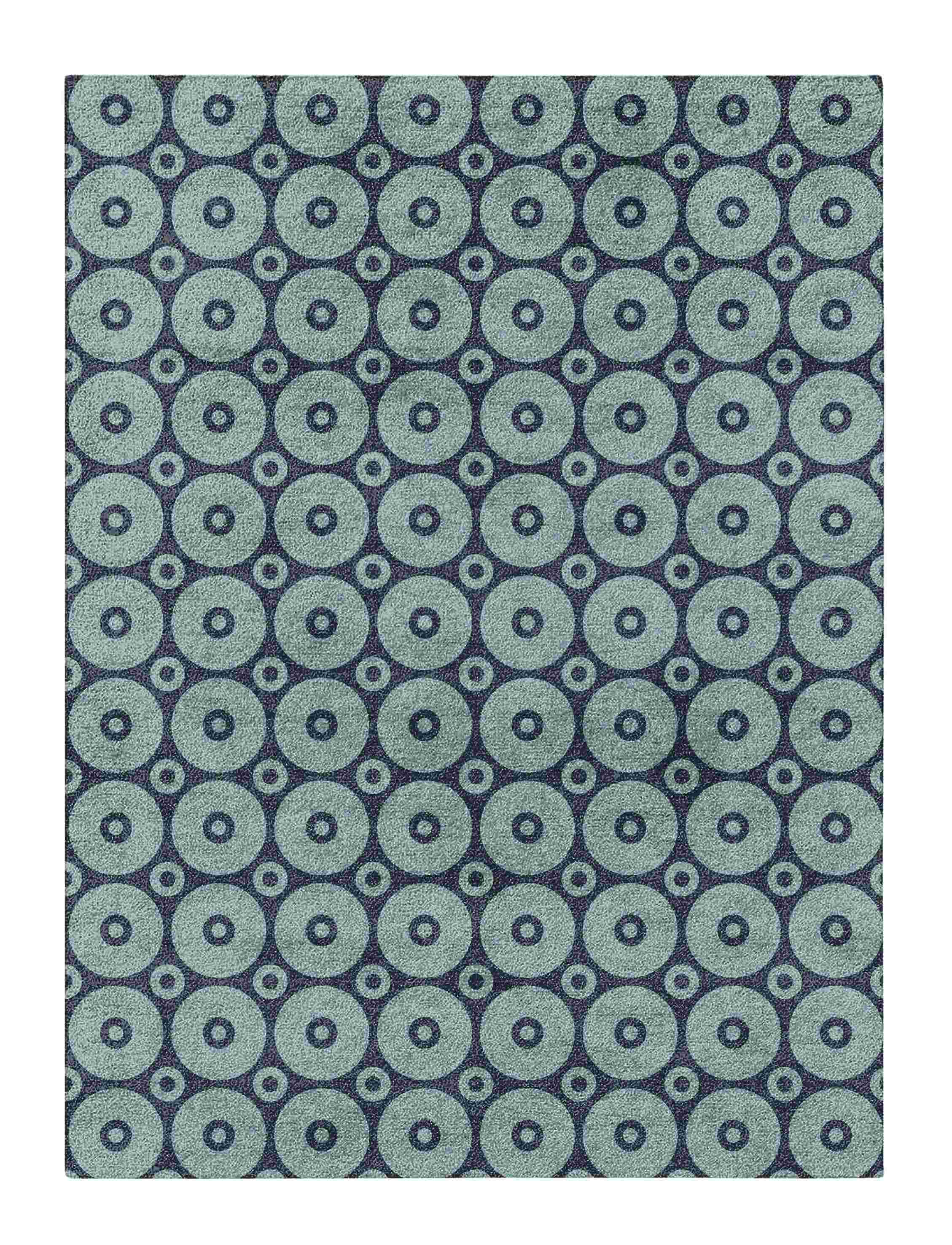 Eccentric Rug - Unique Blend of Geometric Wool and Viscose 1