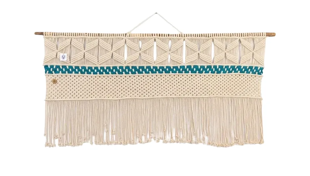 A Weaving Turquoise Wall Hanging image