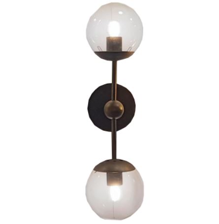 Double Glass Ball Wall Light 0