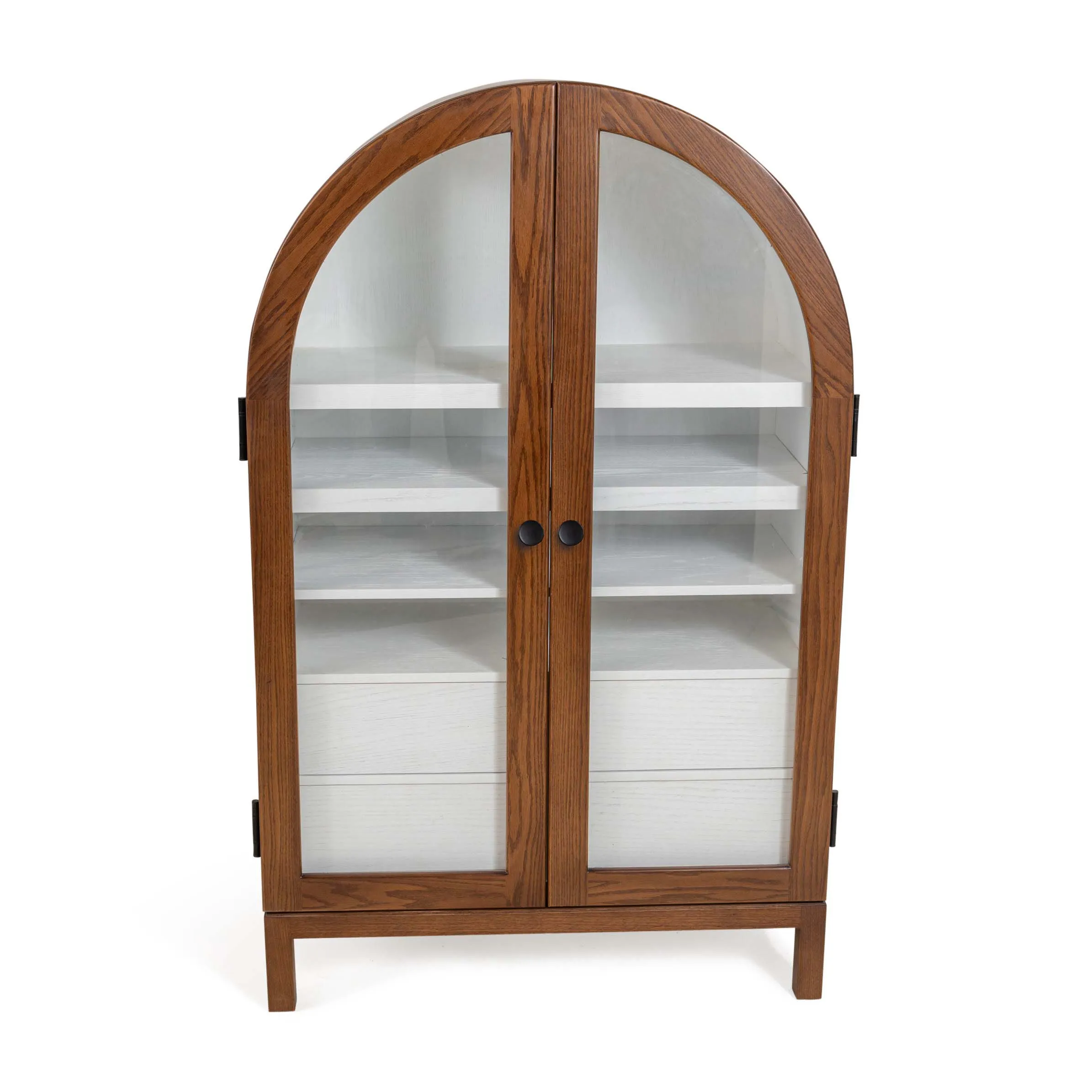 Mabel Solid Oak Cabinet With Glass Doors 0