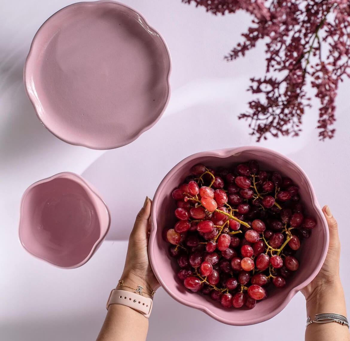 Pink Addiction Pottery Handmade Dining Set 3