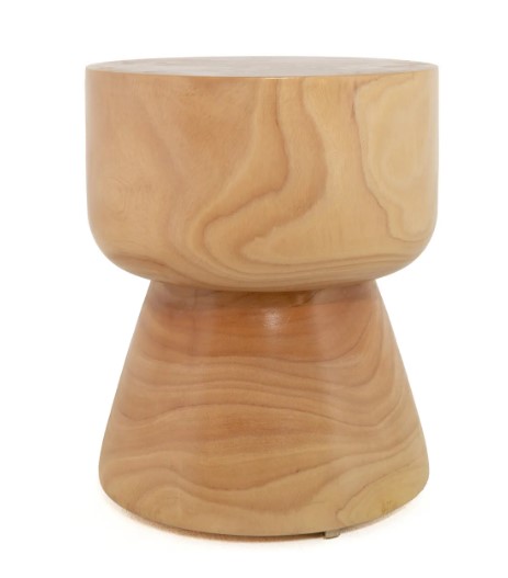 Block Wood Side Table – Natural Oak Finish 0