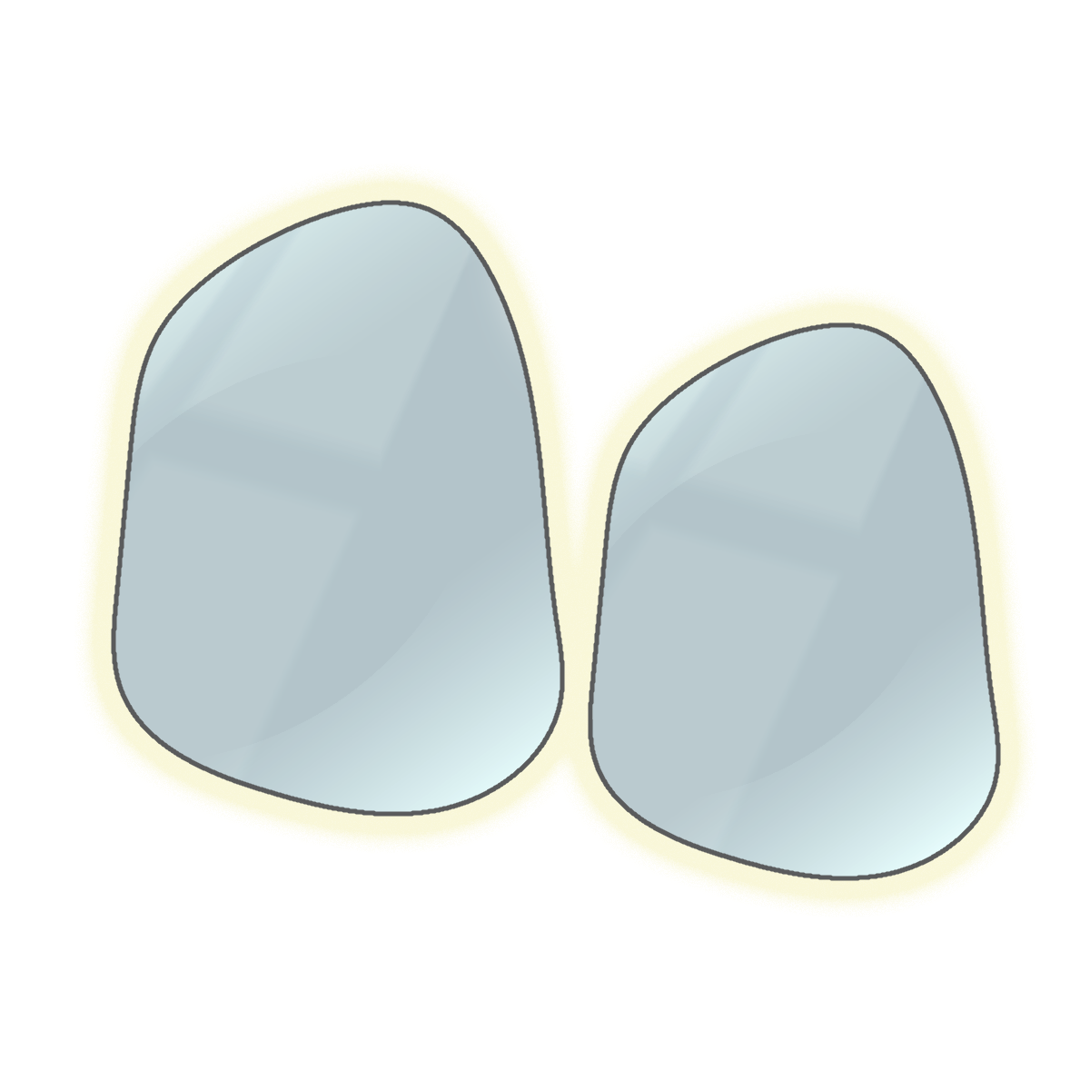 Keira Irregular Shape Gold-Framed Wall Mirror Set 2