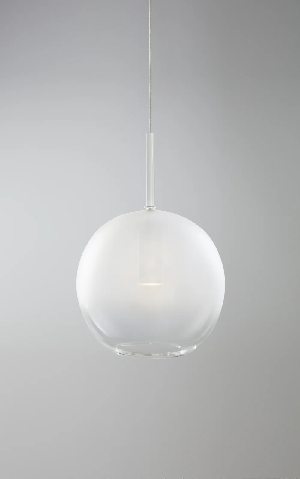 Blow Frosted Suspension - Downlight - Large - White 0