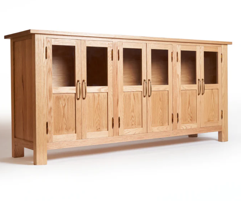 Glass Window Oak Buffet 1